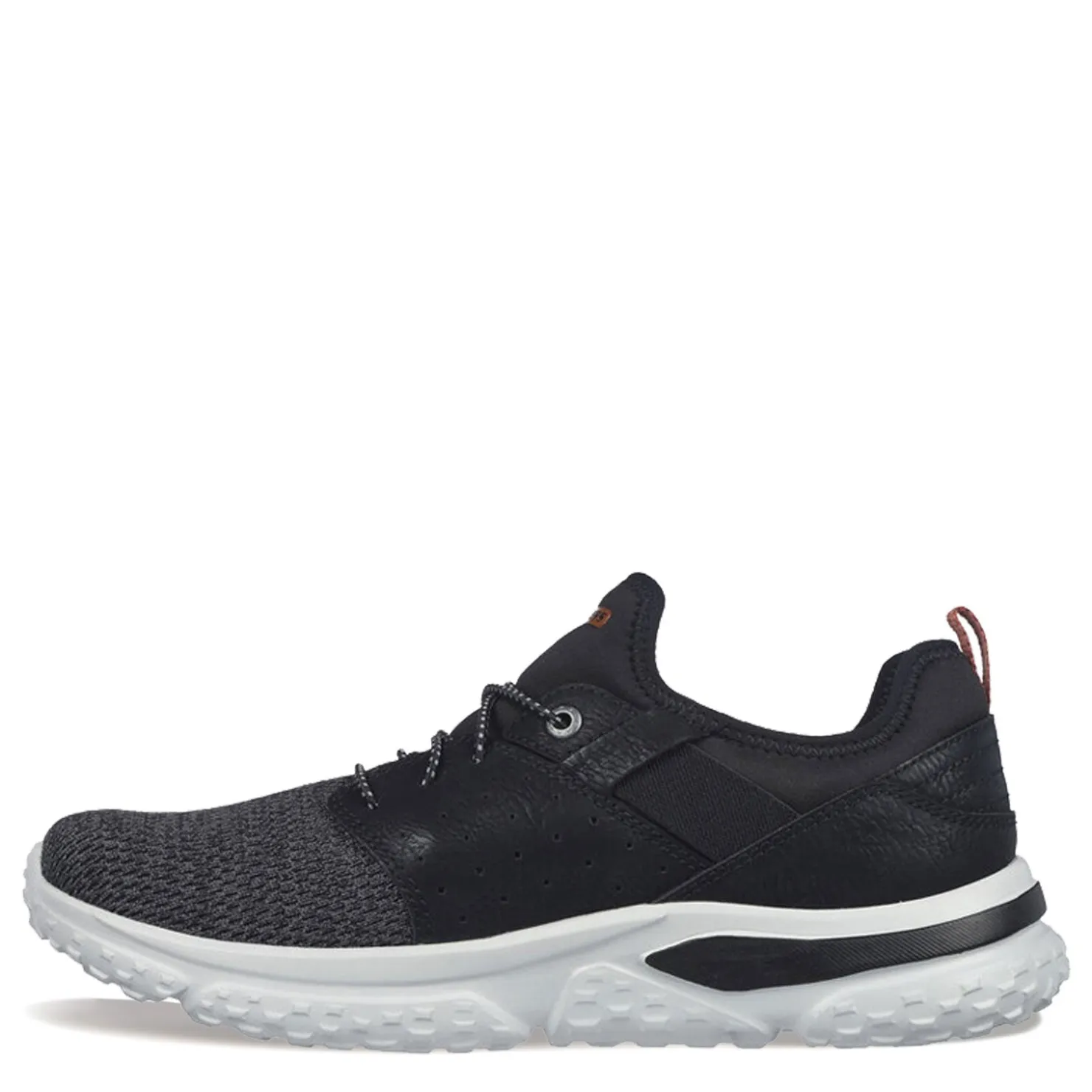 Walking*Skechers Men's , Relaxed Fit: Solvano - Caspian Sneaker Black Knit/Synthetic