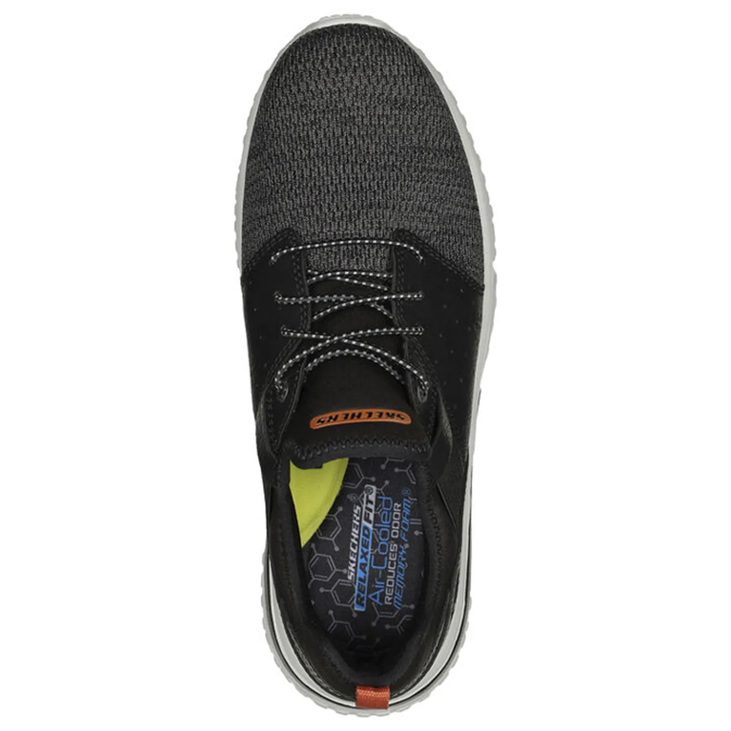 Walking*Skechers Men's , Relaxed Fit: Solvano - Caspian Sneaker Black Knit/Synthetic