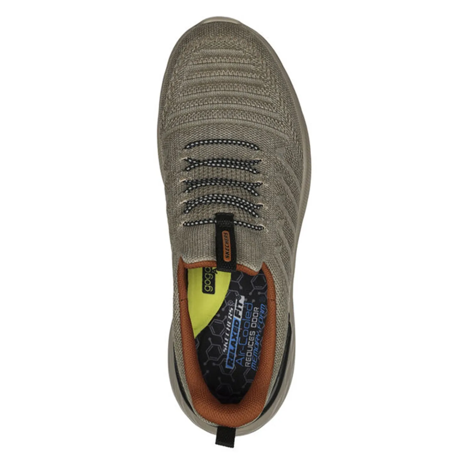 Walking*Skechers Men's , Relaxed Fit: Garner – Crispin Sneaker Tan Knitted Mesh