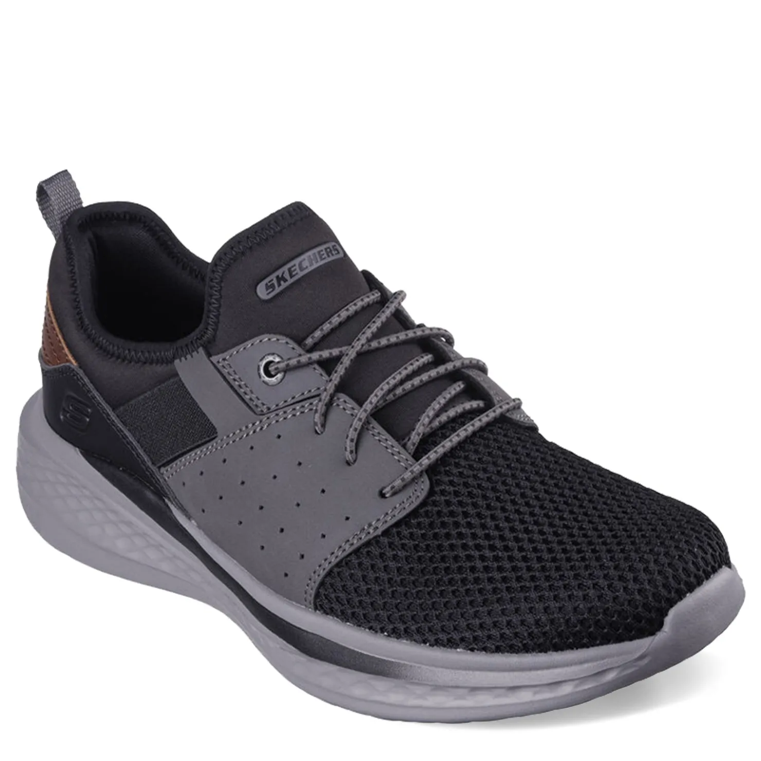 Fashion & Street*Skechers Men's , Relaxed Fit: Slade - Raymar Sneaker Black Grey Mesh