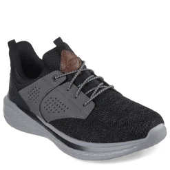 Sneakers & Athletics*Skechers Men's , Relaxed Fit: Slade - Breyer Sneaker Black Gray Knit