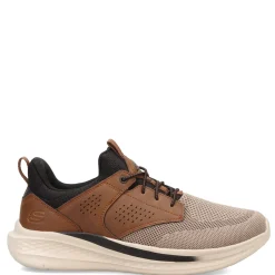 Fashion & Street*Skechers Men's , Relaxed Fit: Slade - Breyer Sneaker Brown Tan Knit