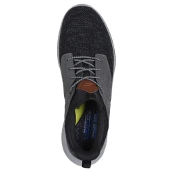 Sneakers & Athletics*Skechers Men's , Relaxed Fit: Slade - Breyer Sneaker - Wide Width Black Gray Knit