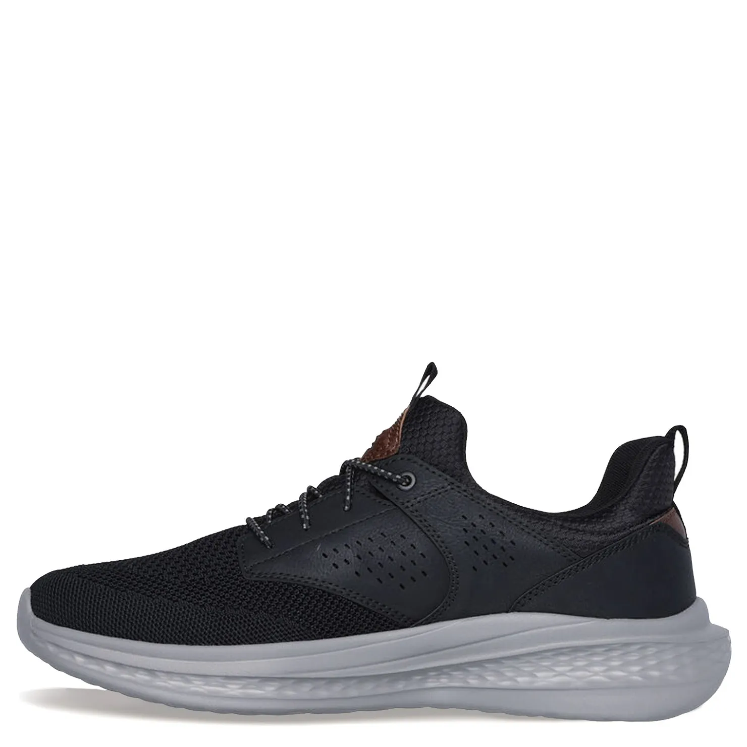 Sneakers & Athletics*Skechers Men's , Relaxed Fit: Slade - Breyer Sneaker - Wide Width Black Knitted Mesh
