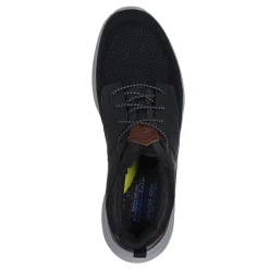 Sneakers & Athletics*Skechers Men's , Relaxed Fit: Slade - Breyer Sneaker - Wide Width Black Knitted Mesh