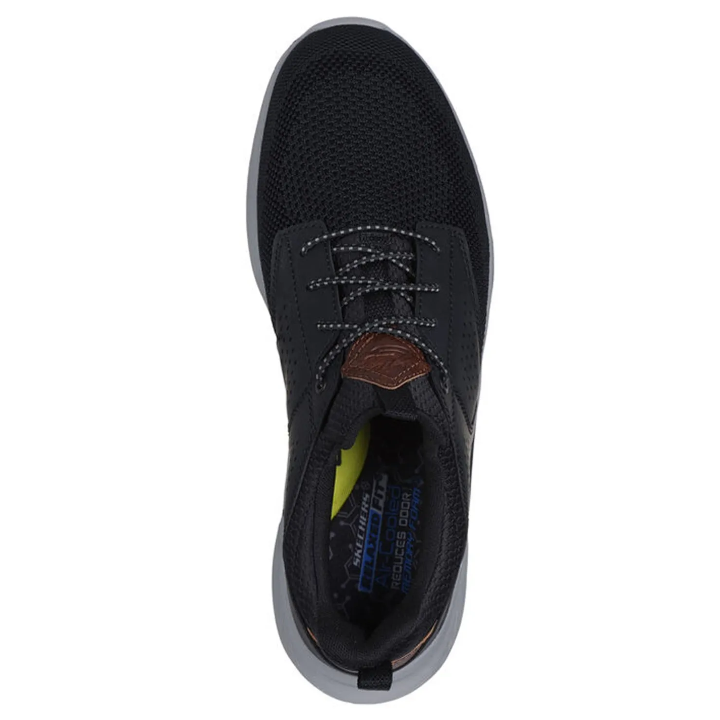 Sneakers & Athletics*Skechers Men's , Relaxed Fit: Slade - Breyer Sneaker - Wide Width Black Knitted Mesh