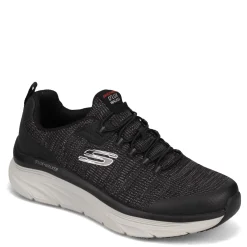 Walking*Skechers Men's , Relaxed Fit: D'Lux Walker - Pensive - Wide Width Black/White