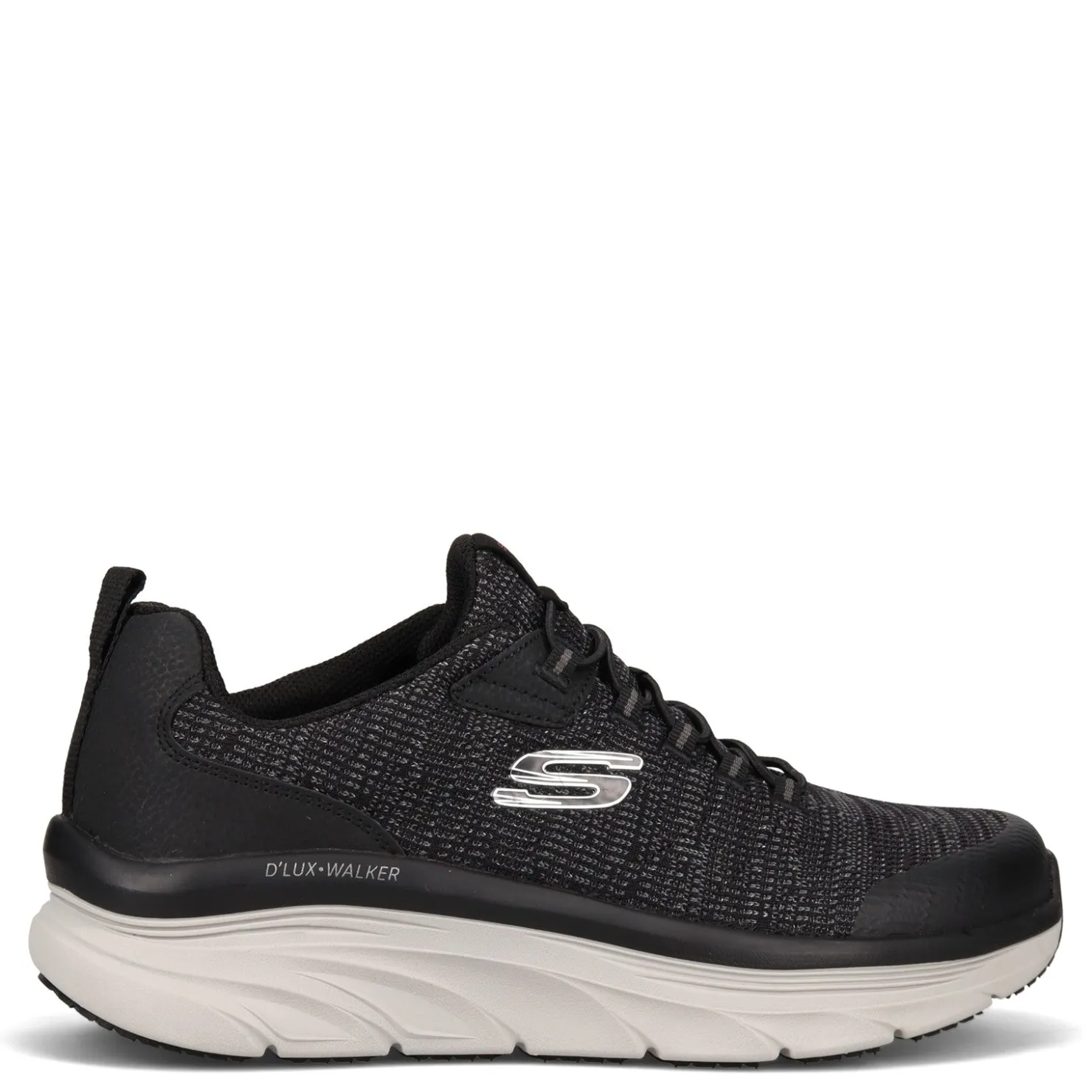 Walking*Skechers Men's , Relaxed Fit: D'Lux Walker - Pensive - Wide Width Black/White