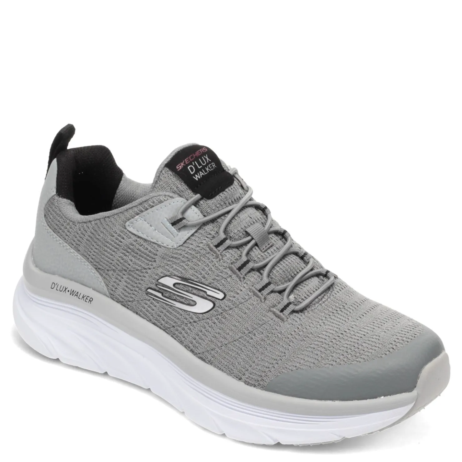 Fashion & Street*Skechers Men's , Relaxed Fit: D'Lux Walker - Pensive Sneaker - Wide Width Gray/Black