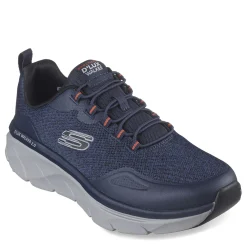 Sneakers & Athletics*Skechers Men's , Relaxed Fit: D'Lux Walker 2.0 - Steadyway Walking Shoe Navy/Orange