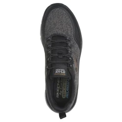 Walking*Skechers Men's , Relaxed Fit: D'Lux Walker 2.0 - Steadyway Walking Shoe - Extra Wide Width Black/Charcoal