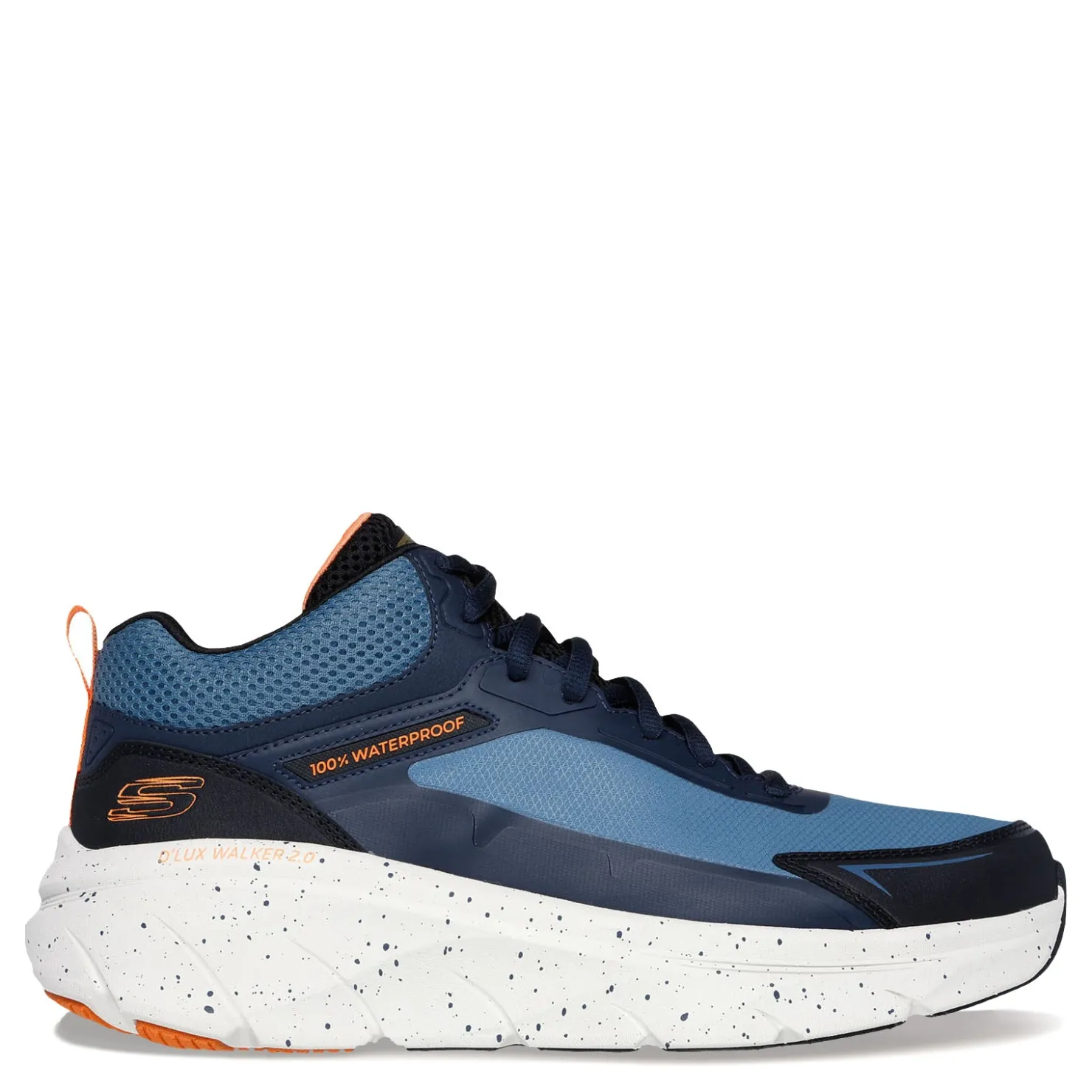 Sneakers & Athletics*Skechers Men's , Relaxed Fit: D'Lux Walker 2.0 - Grailo Sneaker Blue/Orange