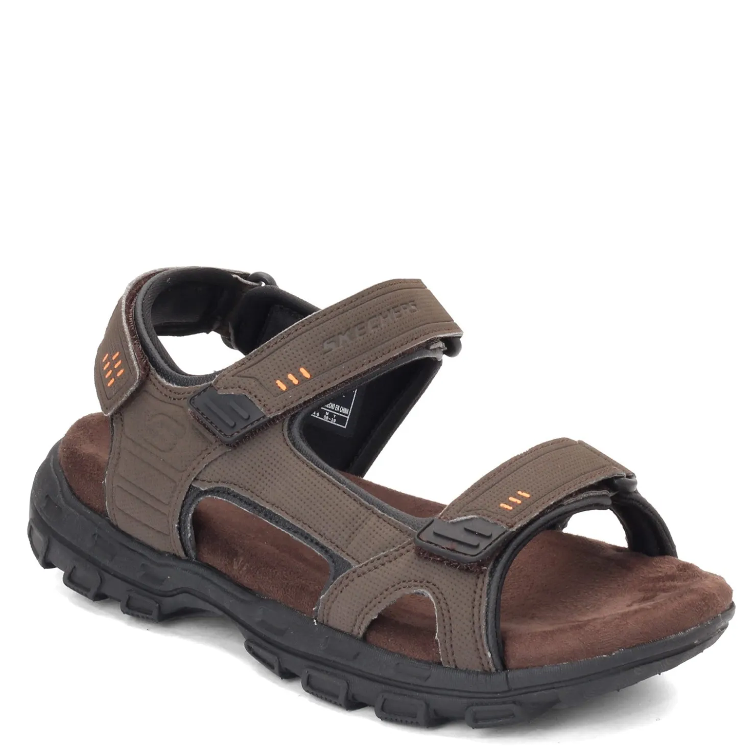 Sandals*Skechers Men's , Relaxed Fit: Conner - Louden Sandal - Wide Width Brown