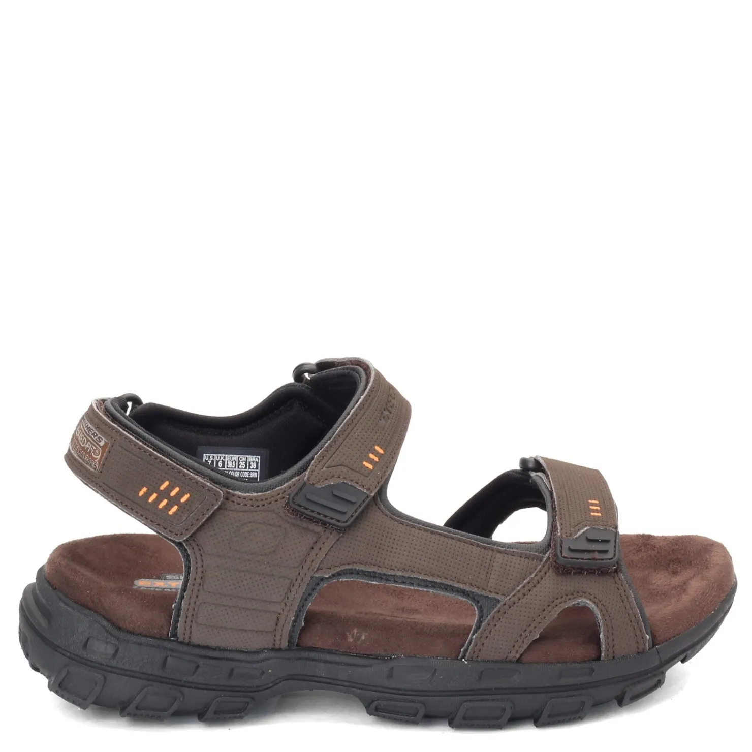 Sandals*Skechers Men's , Relaxed Fit: Conner - Louden Sandal - Wide Width Brown