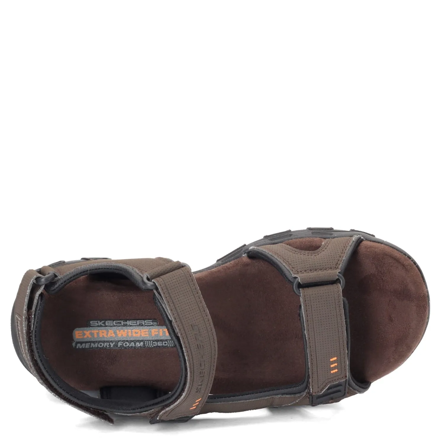 Sandals*Skechers Men's , Relaxed Fit: Conner - Louden Sandal - Wide Width Brown