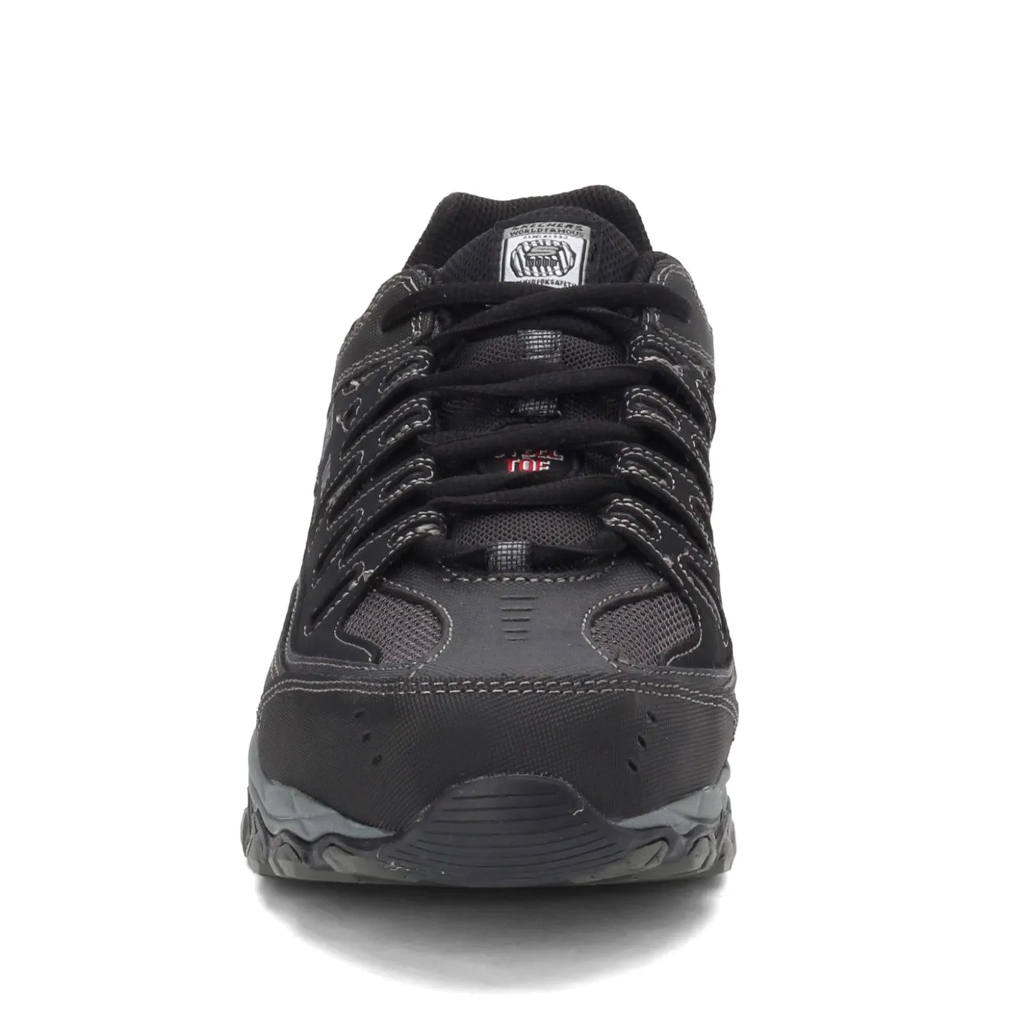 Sneakers & Athletics*Skechers Work Men's Skechers, Relaxed Fit: Cankton ST Work Shoe - Wide Width Black/Charcoal