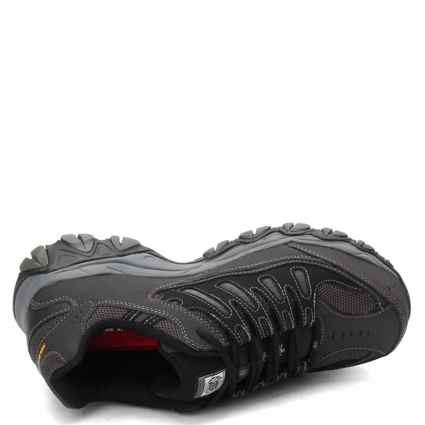 Sneakers & Athletics*Skechers Work Men's Skechers, Relaxed Fit: Cankton ST Work Shoe - Wide Width Black/Charcoal