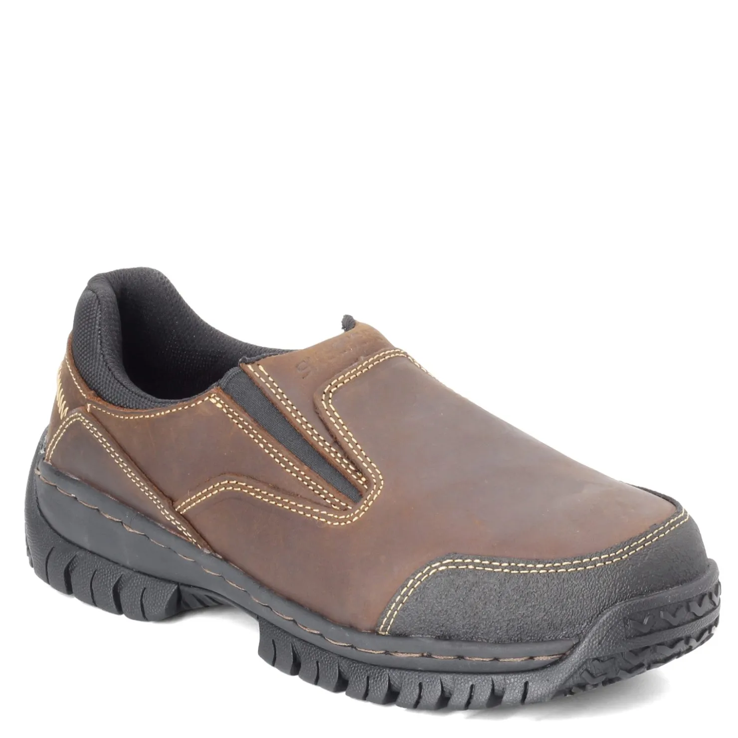 Work & Safety*Skechers Work Men's Skechers, Relaxed Fit: Hartan ST Work Shoe - Wide Width Dark Brown