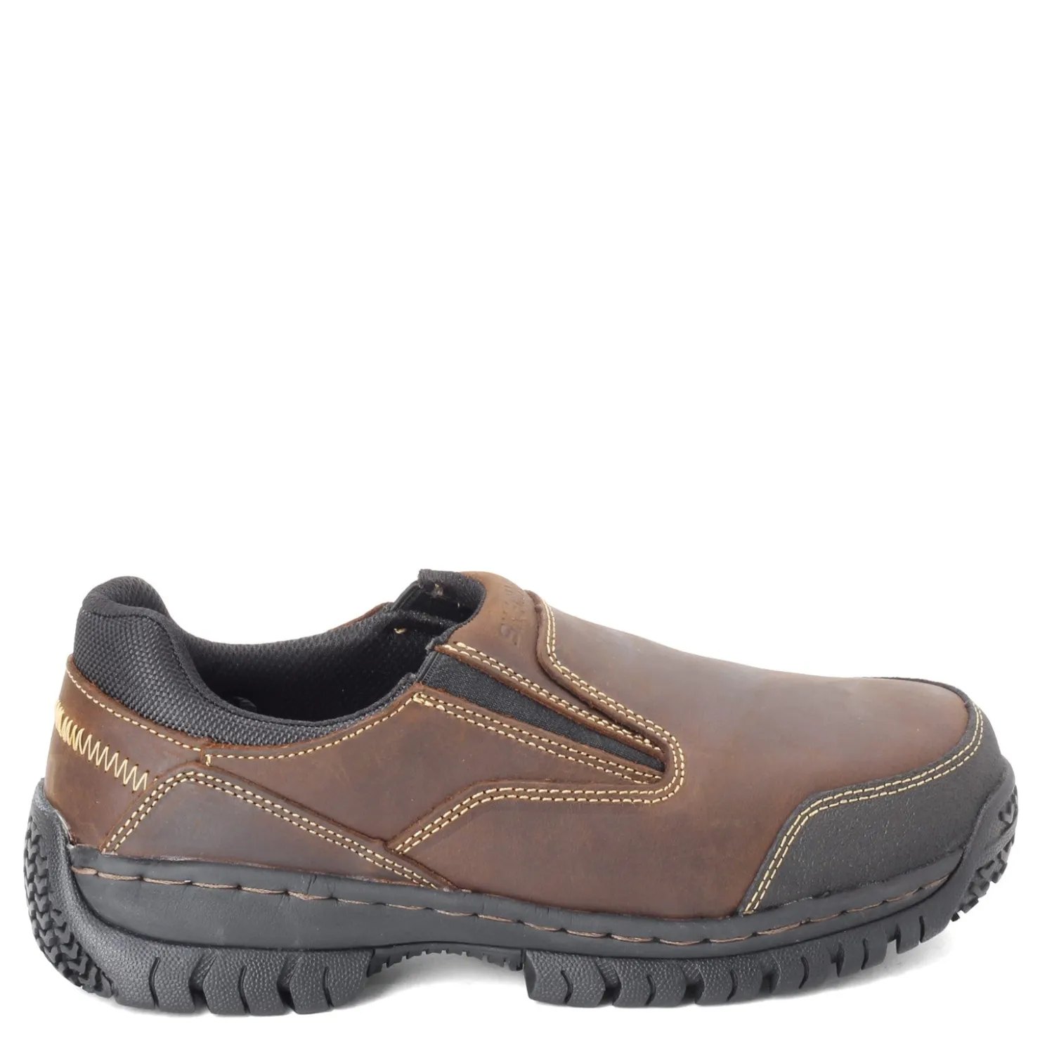 Work & Safety*Skechers Work Men's Skechers, Relaxed Fit: Hartan ST Work Shoe - Wide Width Dark Brown