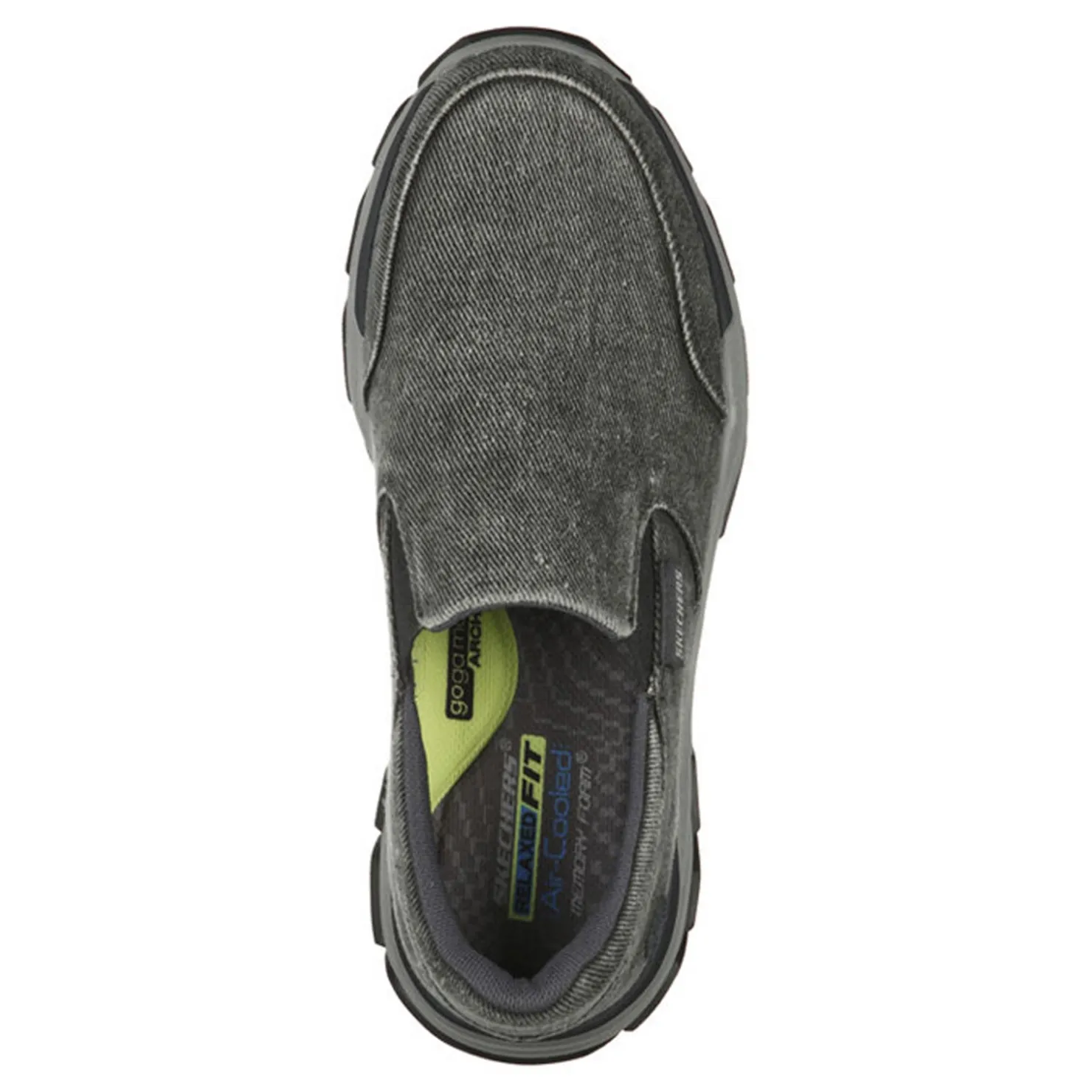 Sneakers & Athletics*Skechers Men's , Respected-Fallston Slip-On - Extra Wide Width Charcoal