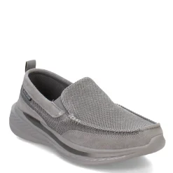 Slip-On Shoes*Skechers Men's , Slade - Munson Slip-On Gray Suede/Mesh