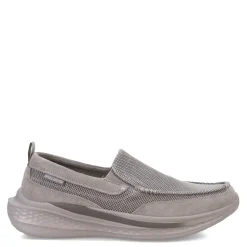 Slip-On Shoes*Skechers Men's , Slade - Munson Slip-On Gray Suede/Mesh