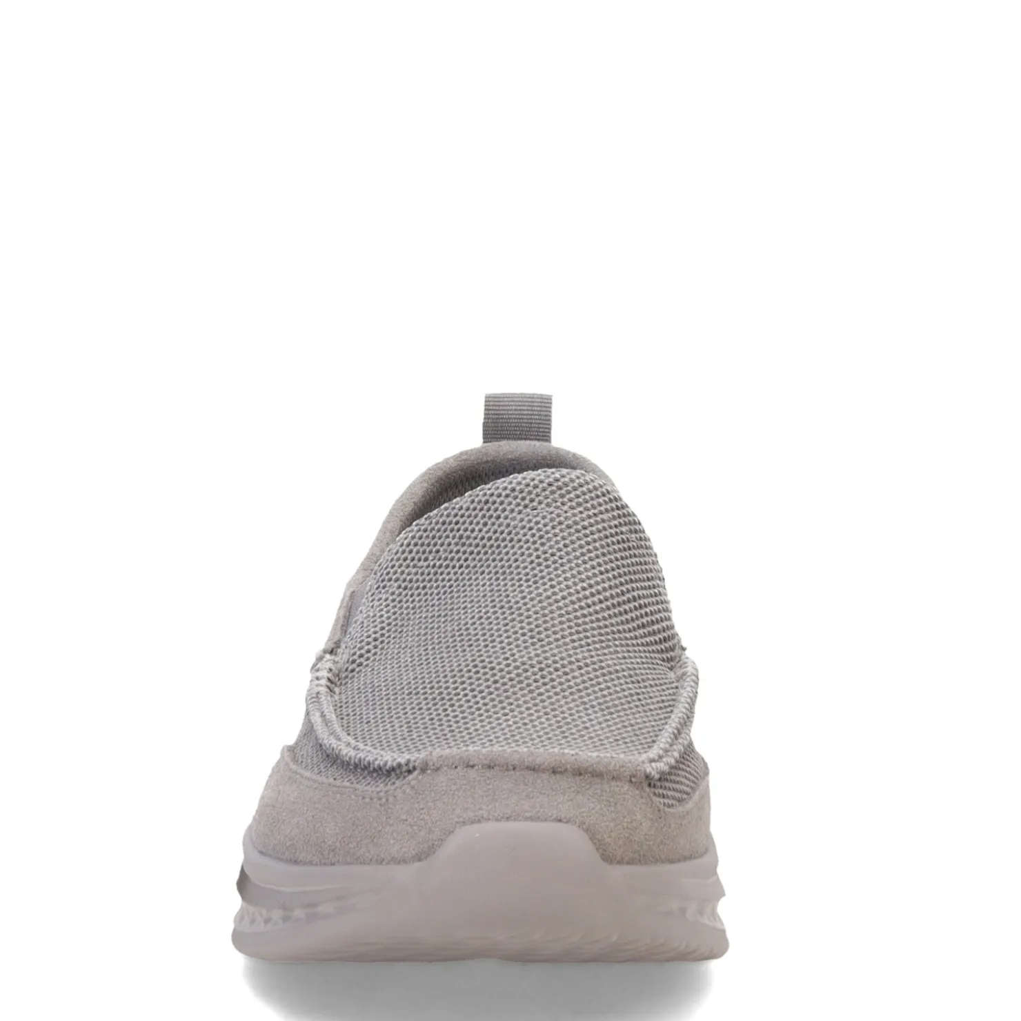 Slip-On Shoes*Skechers Men's , Slade - Munson Slip-On Gray Suede/Mesh
