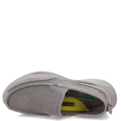 Slip-On Shoes*Skechers Men's , Slade - Munson Slip-On Gray Suede/Mesh