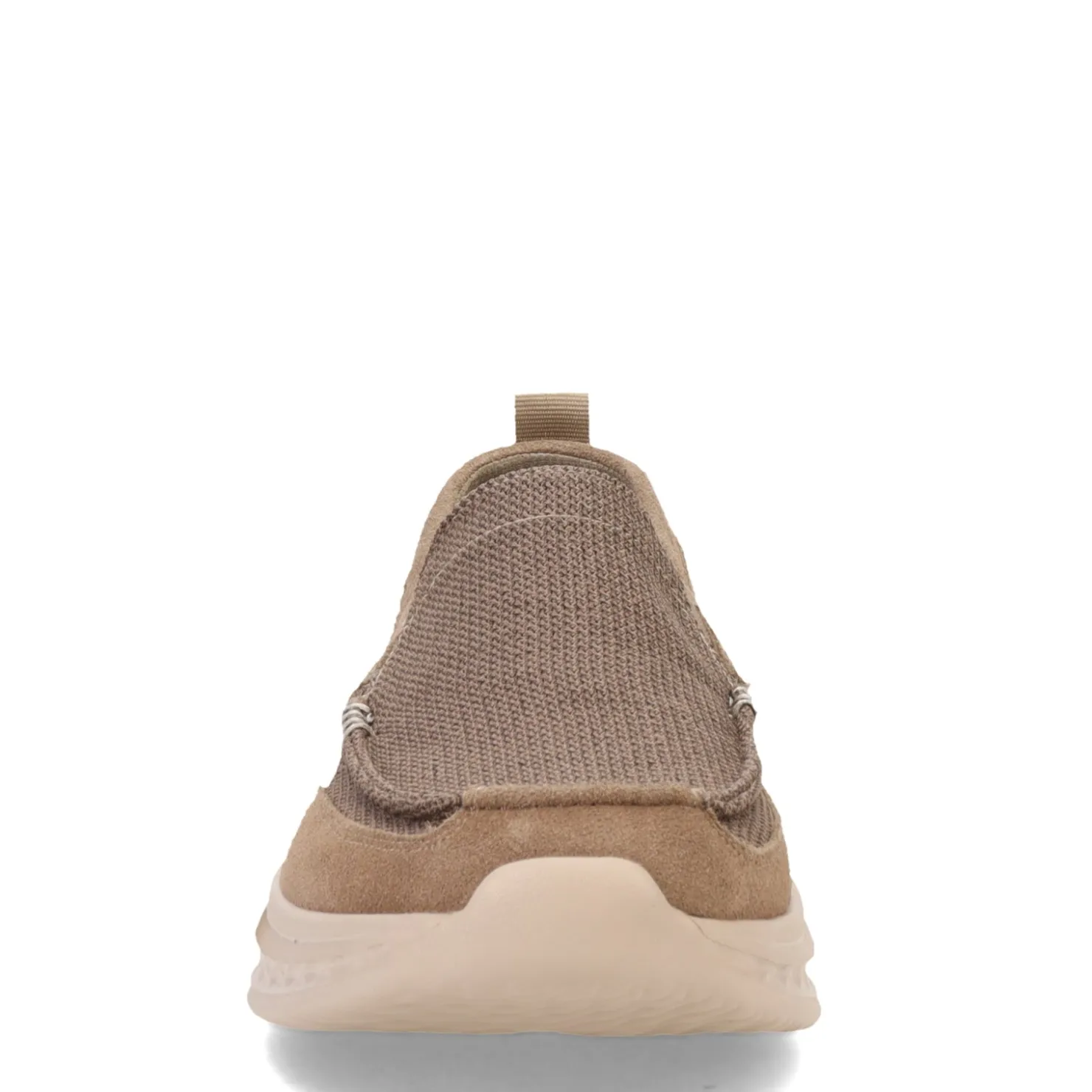 Slip-On Shoes*Skechers Men's , Slade - Munson Slip-On Lt Brown Suede/Mesh