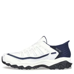 Walking*Skechers Men's Slip-ins: After Burn - Grill Captain Sneaker White/Navy