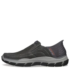 Sneakers & Athletics*Skechers Men's , Slip-ins Relaxed Fit: Respected - Holmgren Slip-On - Extra Wide Width Charcoal Canvas