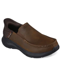 Slip-On Shoes*Skechers Men's , Slip-ins: Relaxed Fit: Parson -Oswin Slip-On Dark Brown