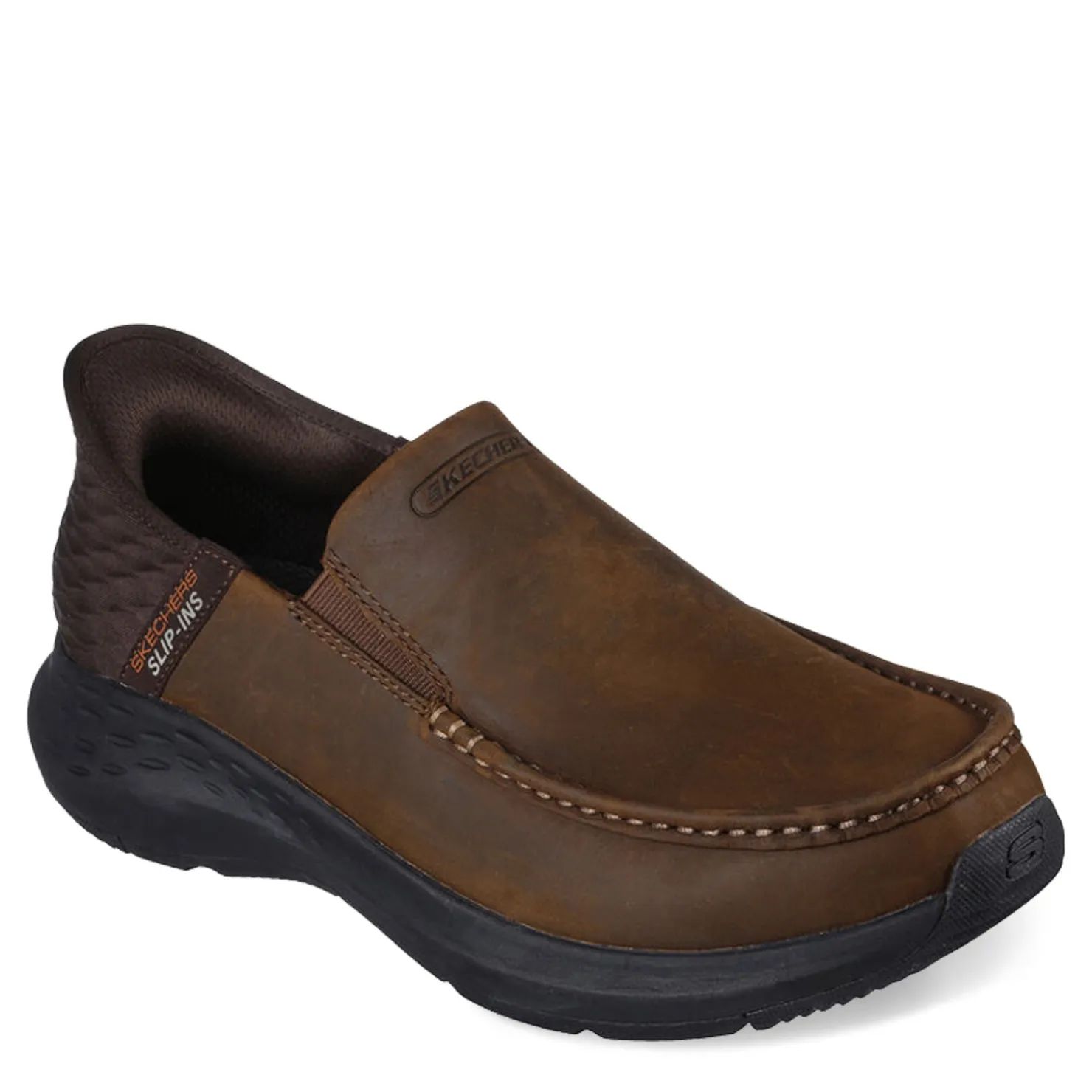 Slip-On Shoes*Skechers Men's , Slip-ins: Relaxed Fit: Parson -Oswin Slip-On Dark Brown
