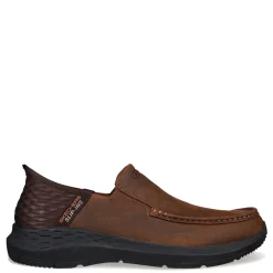 Slip-On Shoes*Skechers Men's , Slip-ins: Relaxed Fit: Parson -Oswin Slip-On Dark Brown