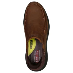 Slip-On Shoes*Skechers Men's , Slip-ins: Relaxed Fit: Parson -Oswin Slip-On Dark Brown