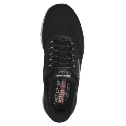 Walking*Skechers Men's , Slip-ins Relaxed Fit: D'Lux Walker 2.0 - Rezinate Sneaker Black/Grey