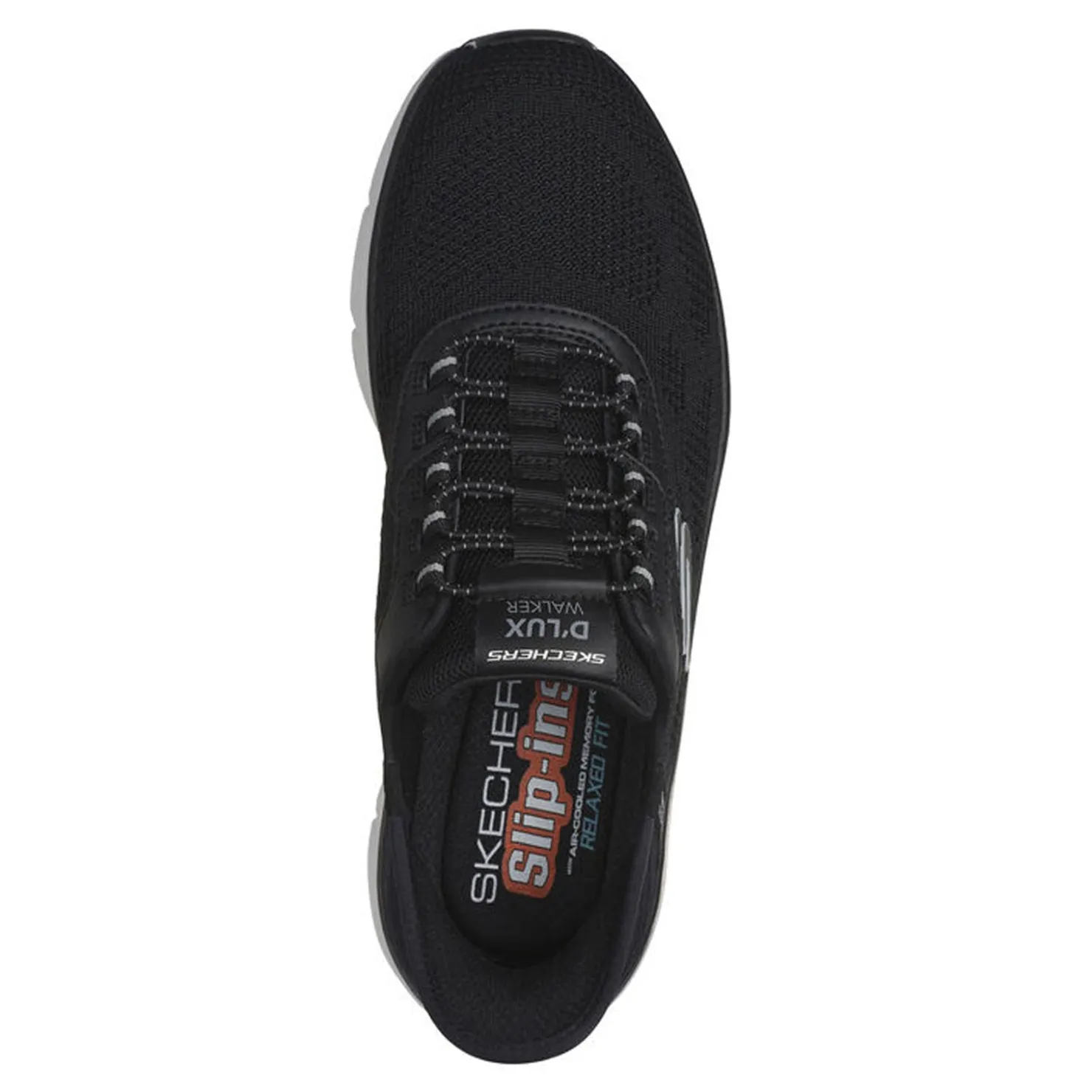 Walking*Skechers Men's , Slip-ins Relaxed Fit: D'Lux Walker 2.0 - Rezinate Sneaker Black/Grey