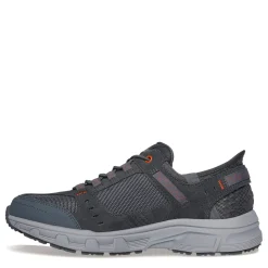 Sneakers & Athletics*Skechers Men's , Slip-ins Relaxed Fit: Oak Canyon - Consistent Winner Sneaker Grey/Orange