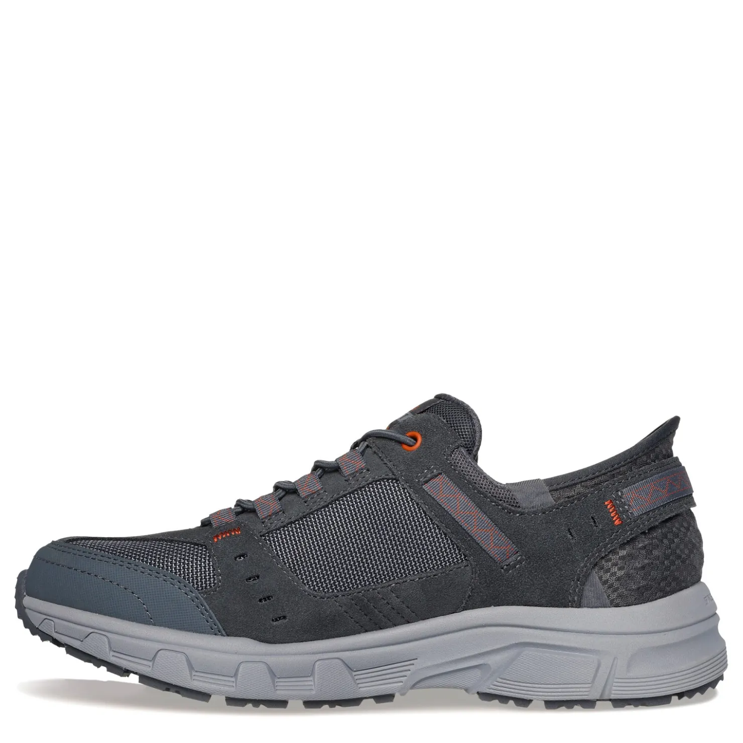 Sneakers & Athletics*Skechers Men's , Slip-ins Relaxed Fit: Oak Canyon - Consistent Winner Sneaker Grey/Orange