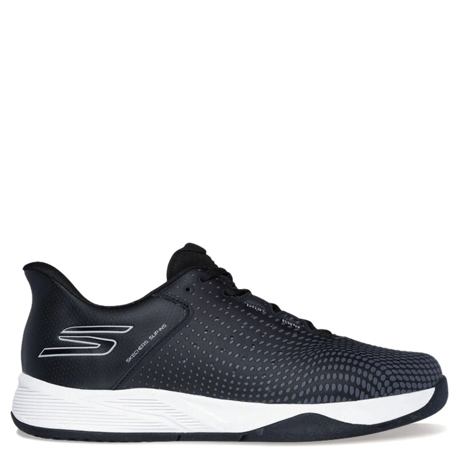 Court*Skechers Men's , Slip-ins Relaxed Fit: Viper Court Reload Pickleball Shoe - Wide Width Black/White