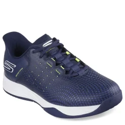 Court*Skechers Men's , Slip-ins Relaxed Fit: Viper Court Reload Pickleball Shoe - Wide Width Navy/Yellow