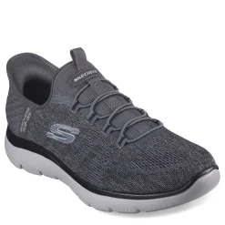 Slip-On Shoes*Skechers Men's , Slip-ins: Summits - Key Pace Sneaker - Wide Width Charcoal/Black