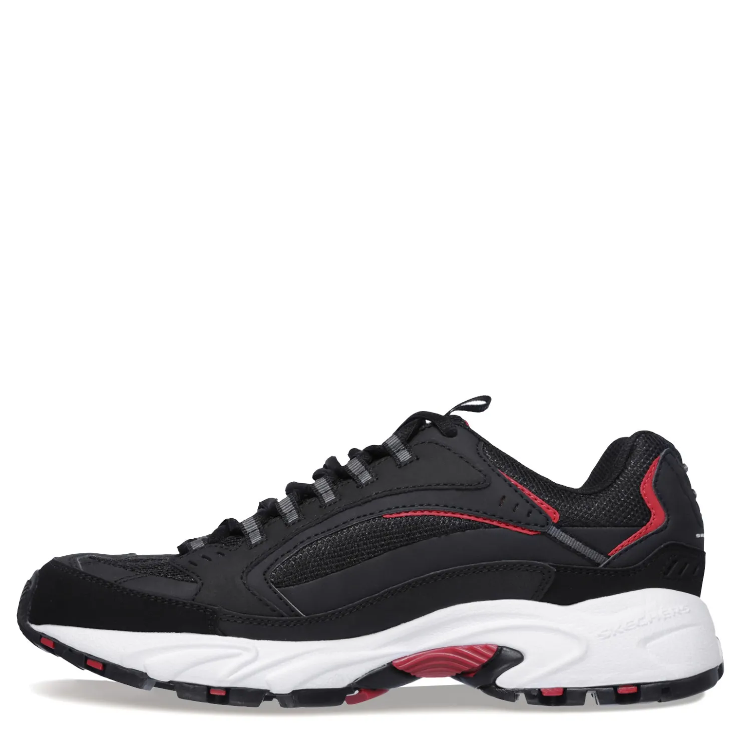 Sneakers & Athletics*Skechers Men's , Stamina - Cutback Sneaker - Wide Width Black/Red