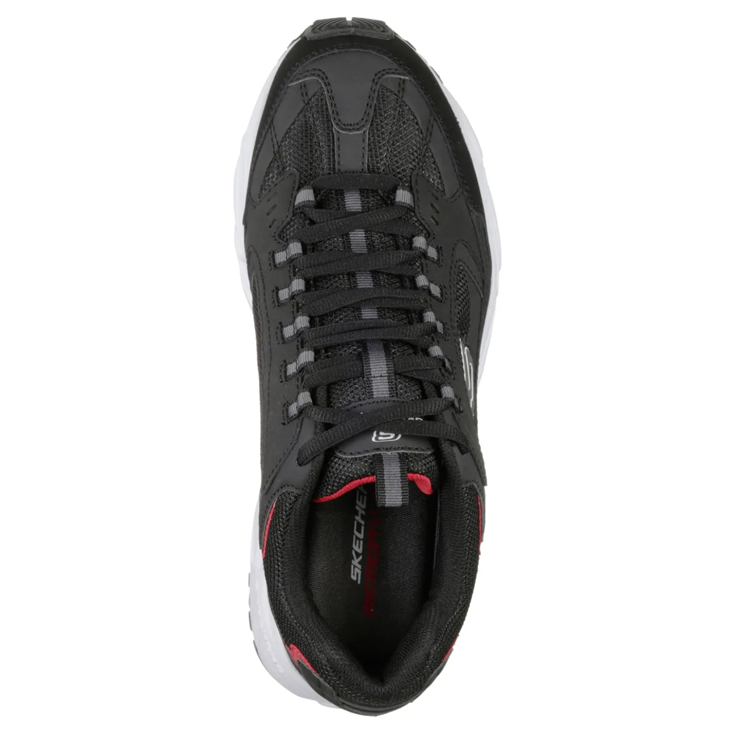 Sneakers & Athletics*Skechers Men's , Stamina - Cutback Sneaker - Wide Width Black/Red