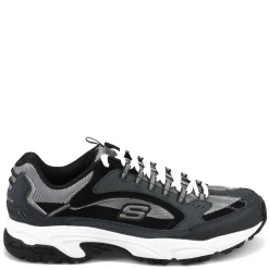 Walking*Skechers Men's , Stamina - Cutback Sneaker - Wide Width Navy/Black