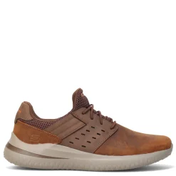 Fashion & Street*Skechers Men's Street, Delson 3.0 - Ezra Sneaker - Wide Width Dark Brown