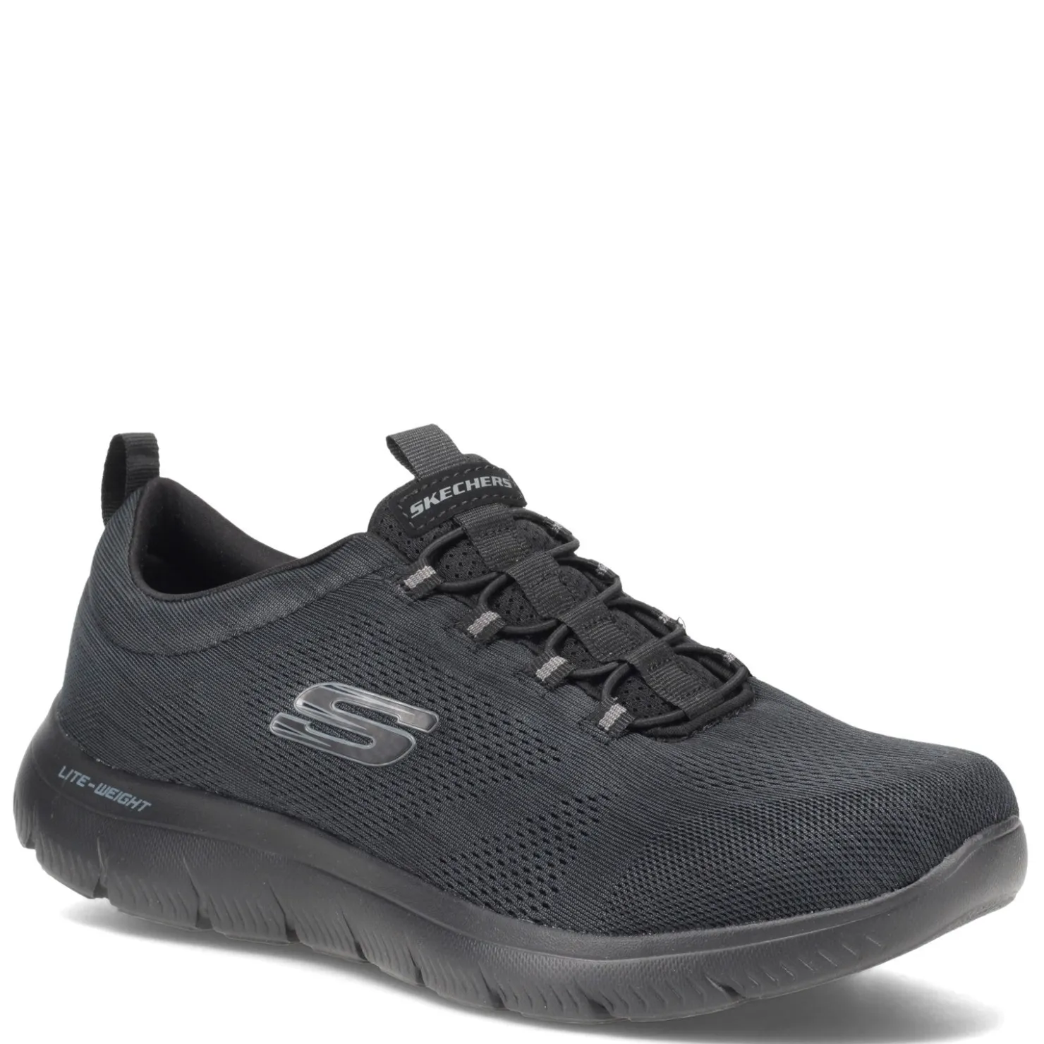 Sneakers & Athletics*Skechers Men's , Summits - Louvin Sneaker - Wide Width Black/Black