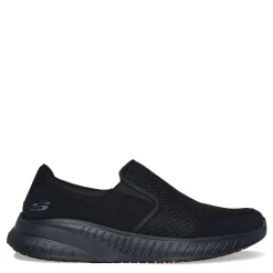 Slip-On Shoes*Skechers Work Men's , Relaxed Fit: Squad Chaos SR - Urgran Work Shoe Black