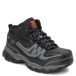 Sneakers & Athletics*Skechers Work Men's , Relaxed Fit: Holdredge - Rebem ST Boot - Wide Width Black/Charcoal