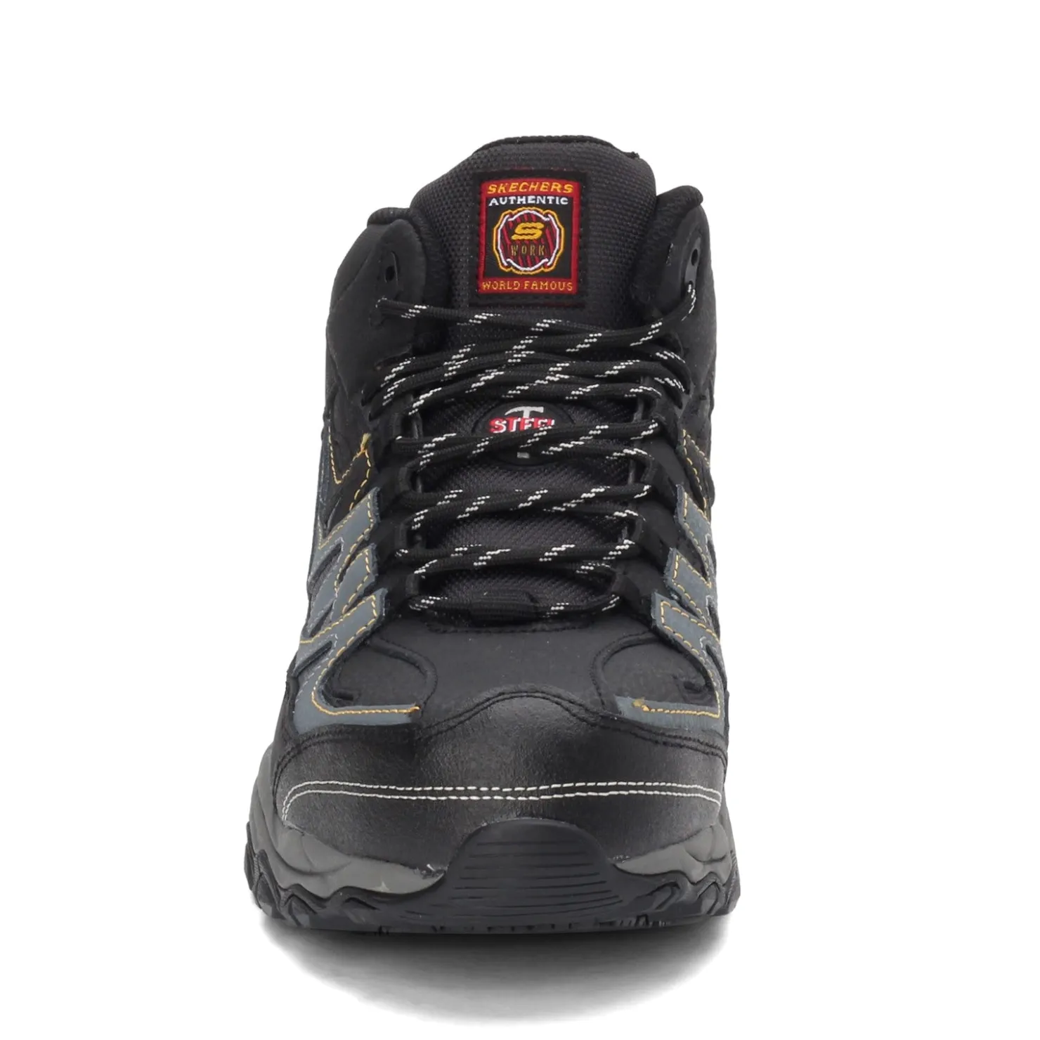 Sneakers & Athletics*Skechers Work Men's , Relaxed Fit: Holdredge - Rebem ST Boot - Wide Width Black/Charcoal